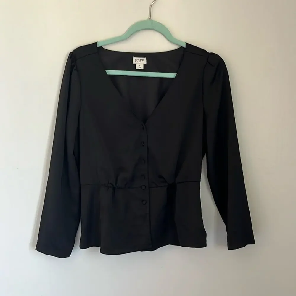 J. Crew Satin blouse. Size 6